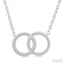 Circle Interlock Petite Diamond Fashion Pendant