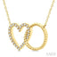 Heart Circle Interlock Petite Diamond Fashion Pendant