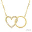 Heart Circle Interlock Petite Diamond Fashion Pendant