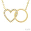 Heart Circle Interlock Petite Diamond Fashion Pendant