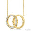 Circle Interlock Petite Diamond Fashion Pendant