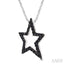 Star Shape Black Diamond Fashion Pendant