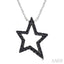 Star Shape Black Diamond Fashion Pendant