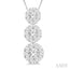Round Shape Past Present & Future Lovebright Essential Diamond Pendant
