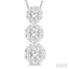 Round Shape Past Present & Future Lovebright Essential Diamond Pendant