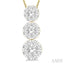 Round Shape Past Present & Future Lovebright Essential Diamond Pendant