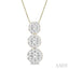 Round Shape Past Present & Future Lovebright Essential Diamond Pendant