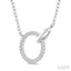 Circle Interlock Petite Diamond Fashion Pendant