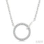 Circle Interlock Petite Diamond Fashion Pendant