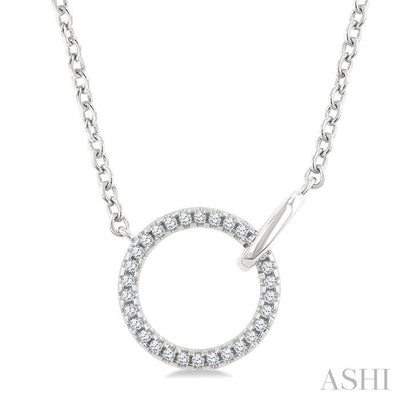 Circle Interlock Petite Diamond Fashion Pendant