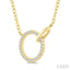 Circle Interlock Petite Diamond Fashion Pendant
