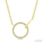Circle Interlock Petite Diamond Fashion Pendant