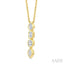 Vertical Bar Mixed Shape Diamond Pendant