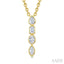 Vertical Bar Mixed Shape Diamond Pendant