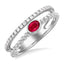 Ruby & Diamond Stackable Ring