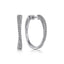 Bujukan Sterling Silver White Sapphire Hoop Earrings