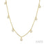 Rose Cut Diamond Station Necklace
