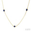 Oval Shape Gemstone Station Necklace