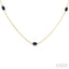 Oval Shape Gemstone Station Necklace