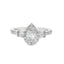 Pear Diamond Halo Engagement Ring