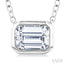 Pie Cut Emerald Diamond Pendant