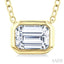 Pie Cut Emerald Diamond Pendant