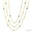 Mixed Shape Gemstone & Diamond Station Necklace