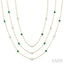 Mixed Shape Gemstone & Diamond Station Necklace