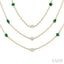 Mixed Shape Gemstone & Diamond Station Necklace