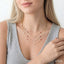 Mixed Shape Gemstone & Diamond Station Necklace