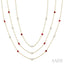 Mixed Shape Gemstone & Diamond Station Necklace