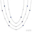 Mixed Shape Gemstone & Diamond Station Necklace