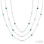 Mixed Shape Gemstone & Diamond Station Necklace
