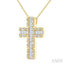 Cross Fusion Diamond Fashion Pendant