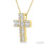 Cross Fusion Diamond Fashion Pendant