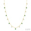 Gemstone & Diamond Station Necklace