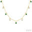 Gemstone & Diamond Station Necklace
