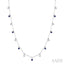 Gemstone & Diamond Station Necklace