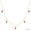 Oval Shape Diamond Dangle Station Necklace