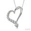 Heart Shape Half Journey Diamond Fashion Pendant