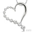 Heart Shape Half Journey Diamond Fashion Pendant
