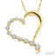 Heart Shape Half Journey Diamond Fashion Pendant