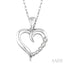 Heart Shape Journey Diamond Fashion Pendant