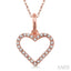 Heart Shape Diamond Pendant