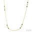 Gemstone & Diamond Station Necklace