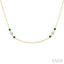 Gemstone & Diamond Station Necklace