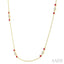 Gemstone & Diamond Station Necklace
