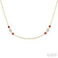Gemstone & Diamond Station Necklace