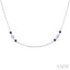 Gemstone & Diamond Station Necklace