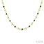 Bezel Alternate Gemstone & Diamond Necklace